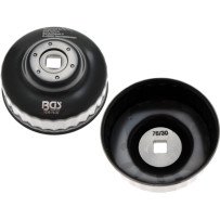 Chave de filtro tipo copo de 76 mm, 30 lados, encaixe quadrado de 3/8", adequada para filtros Ford Motorkraft.